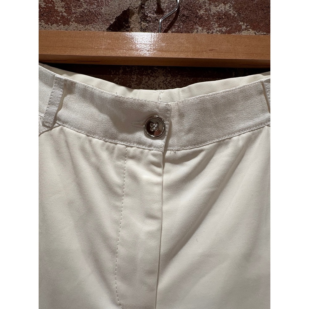 Dolce & Gabbana Grosgrain Trim Tapered Ankle Zip Trousers Cream IT 40 US 4 - Picture 4 of 14
